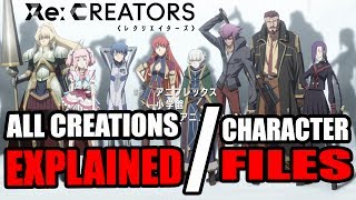 ALL RE CREATORS Creations amp Character Profiles EXPLAINED [upl. by Calvinna]