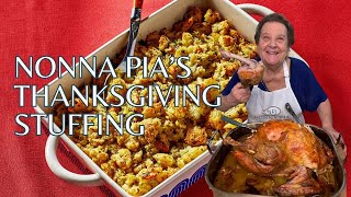 Nonna Pias Prepares her Yummy Thanksgiving Stuffing [upl. by Fulviah88]