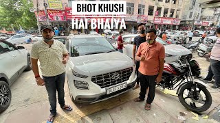 Modified Hyundai Venue In Karol Bagh  Seat Cover  Steering Cover  Double Flip Mat  Car Flooring [upl. by Akinajnat153]