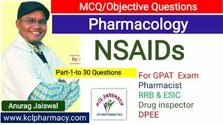 MCQ on NSAIDs Drugs  Non steroidal Anti Inflammatory Drugs  Part1  Pharmacology2 [upl. by Lorac]