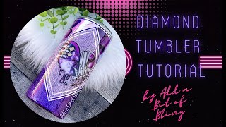 Easy Diamond Tumbler Tutorial  No template needed [upl. by Nahtnoj]