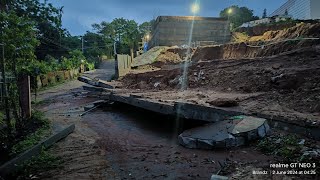 PA Sangma stadium wall collapse for second time [upl. by Atinrehs]