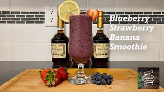 Blueberry Strawberry Banana Smoothie  Tasty Healthy Refreshing [upl. by Eetnuahs]