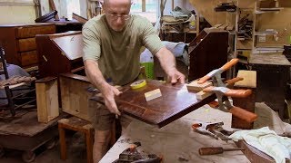 Restoring a DropFront Desk  Thomas Johnson Antique Furniture Restoration [upl. by Etnoed322]