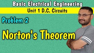 Numerical 2 on Nortons Theorem Unit 1 DC circuits BEE [upl. by Naves442]