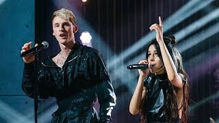 Camila Cabello amp MGK Give SULTRY quotBad Thingsquot Performance on The Late Late Show With James Corden [upl. by Latsyk]