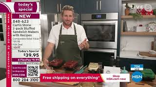 Curtis Stone 2pack Stuffed Sandwich Makers with Recipes [upl. by Kitrak501]