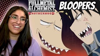 FullMetal Alchemist Brotherhood BLOOPERS REACTION  FMAB [upl. by Lidaa592]