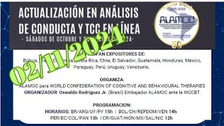 Actualización En Análisis de Conducta y TCC  Noviembre 02112024 [upl. by Graig]