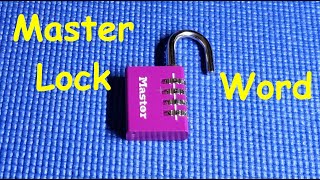 197 How to recover your lost Master Lock Word combination revisited [upl. by Motteo]