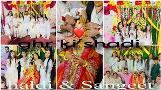 घर की शादी Indian Muslim wedding haldi and sangeet ceremony Shaguftaside [upl. by Ayeka]