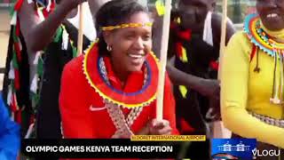 OLYMPIC GAMES TEAM KENYA RECEPTION IN ELDORET INTERNATIONAL AIRPORT [upl. by Eleik]