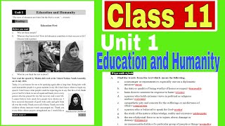 Class 11 l Unit 1 Education and Humanity l All Exercise Question Answers Full Solution l E Nepal l [upl. by Aliel]