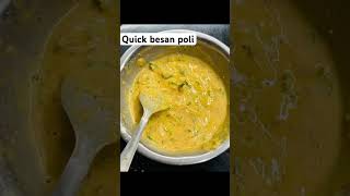 Quick besan poli 😍 ytshorts shorts viralvideo besan recepi [upl. by Attekal285]