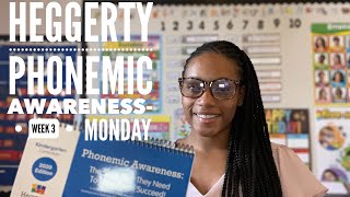 Kindergarten Heggerty Phonemic Awareness Lesson Week 3 Monday [upl. by Llednahc]