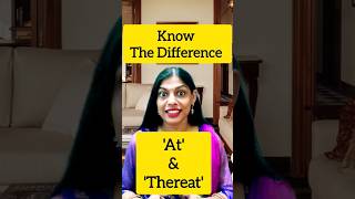 Understanding ‘At’ vs ‘Thereat’  Meanings amp Usage with Examplesquot ytshortsindia englishlanguage [upl. by Eiralih]