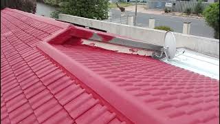 How to paint a tile roof Western Cape using Plascon Nu roof Alone and using a paint brush [upl. by Annoiek916]