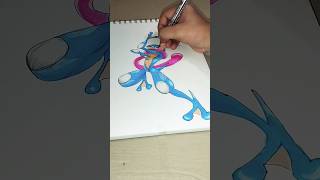 💙😊😎Drawing Greninja Pokemon Ash Greninja sketch art 😎😊💙 [upl. by Nnylarak587]