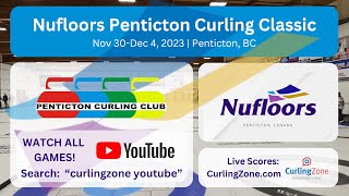 Mike McEwen vs Rylan Kleiter  Draw 3  Nufloors Penticton Curling Classic [upl. by Enilarak]