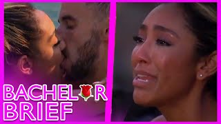 Tayshia Adams Is Seen Kissing amp Crying In Promo  Bachelor Brief [upl. by Lyall]