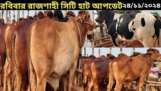 আজকের সিটি হাটে মাঝারি থেকে বড় শাহিওয়াল গরুর দরদাম ।। রাজশাহী সিটি হাট আপডেট ।।২৪১১২০২৪ [upl. by Purdum]