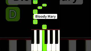 Bloody Mary Piano Tutorial TikTok [upl. by Hilly485]