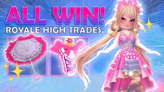 GETTING ALL WIN TRADES IN ROYALE HIGH ROYALE HIGH SUCCESSFUL TRADES 41 [upl. by Euton]