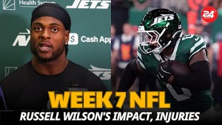 Week 7 NFL Highlights Russell Wilsons Impact Injuries amp Morequot [upl. by Drofwarc]