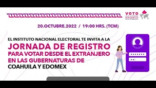 Taller de registro para votar desde el extranjero Procesos Electorales Locales 20222023 [upl. by Smart981]