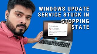 Windows update service stuck in quotstopping statequot resolved in windows 10 [upl. by Olaf]