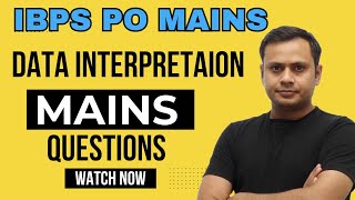 IBPS PO MAINS 2024  PO MAINS LEVEL DI PART 3  DATA INTERPRETATION  MATHS BY ASHISH TIWARI SIR [upl. by Arjan]