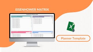 Eisenhower Matrix Excel Template [upl. by Vite]