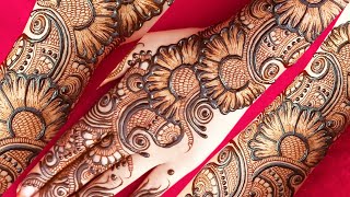 Easy arabic mehndi designmehndi design newhenna designकरवा चौथ के लिए आसान अरेबिक मेंहदी डिजाइन [upl. by Thanos275]