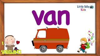 Three Letter Words  Preschool Learning  3 letter words Kids Education Video  3 Letter Words [upl. by Eimorej]