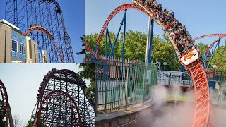 Rollercoaster Joasters Six Flags New England Vlog 2023 [upl. by Naliorf826]