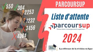 ParcourSup  Liste dattente IFSI 2024 [upl. by Yrhcaz]