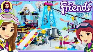 LEGO Friends Snow Resort Ski Lift Build Review Silly Play Kids Toys [upl. by Noiro]