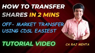 How to do offmarket transfer of shares online in 2 mins using CDSL Easiest I CDSL to CDSL DP I [upl. by Nhguaval33]