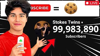 Stokes Twins to 100 Million Subscribers  Live Subscriber Count [upl. by Alyehc749]