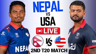 🔴Live Nep vs Usa 2nd T20 Match  Nepal vs Usa Cricket Live score amp Commentary nepvsusa [upl. by Oliver858]