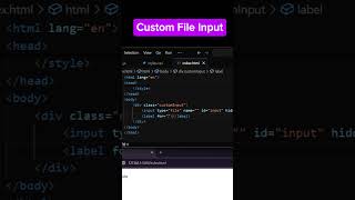 Custom input type file HTML CSS [upl. by Ivek648]