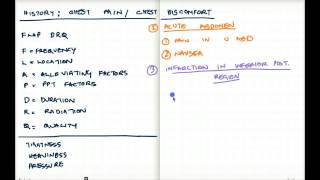 CHEST PAIN  DISCOMFORT  HISTORY TAKING [upl. by Nylhtac101]