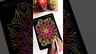 Satisfying MANDALA Art on Procreate ✍🏻 satisfying trending procreate [upl. by Farhi]