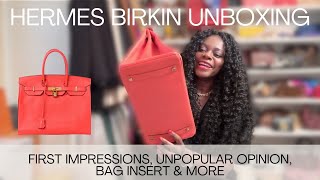 My First Hermes Birkin Bag Unboxing  Hermes Birkin 35 First Impressions  Unpopular Opinion [upl. by Baudin851]