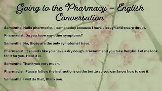 Going to the Pharmacy  English Conversation [upl. by Ilsel]