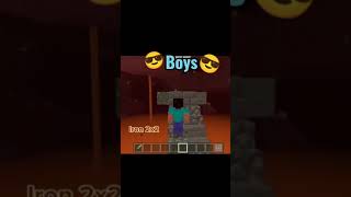 minecraft girls vs boys [upl. by Arries]