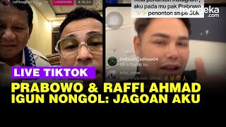 Prabowo amp Raffi Live TikTok Nongol Igun Desta Ajak Joget Gemoy Dua Hari Dua Malam [upl. by Cohe]