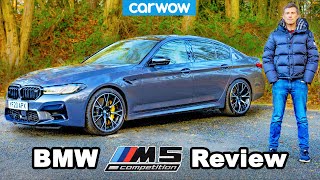 New BMW M5 2021 review see how BONKERS quick it is to 60mph [upl. by Nenney]