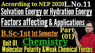 Solvation EnergyorHydration Energy Factors affectingampApplications Unit 01BScfirst year semester P1 [upl. by Inaleon28]