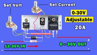 DC Voltage and amp Adjustable power Supply Simple DC voltage regulator [upl. by Paz]